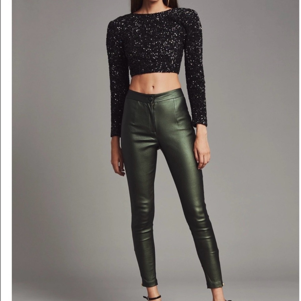 Retrofete Lara Metallic Green Pant